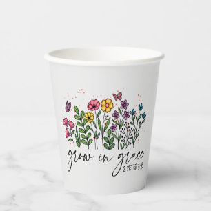 Grow in Grace Paper Cups