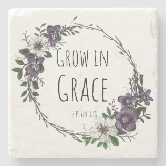 Grow in Grace Stone Coaster