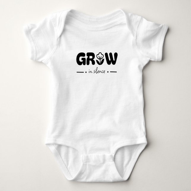 Grow in Silence Baby Bodysuit (Front)