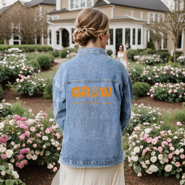 Grow in Silence Denim Jacket (Wedding Back)