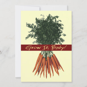 Grow It Baby! - Carrots Invitation