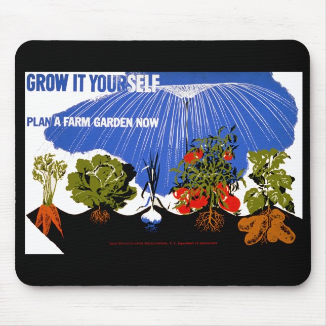 Grow It Yourself ~ Plant a Farm Garden Now Mouse Mat (Front)