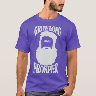 Grow Long Beard and Prosper Vintage Beard Lovers D T-Shirt