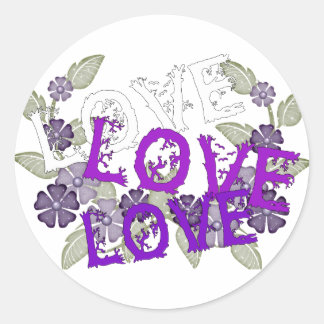 Grow Love Classic Round Sticker