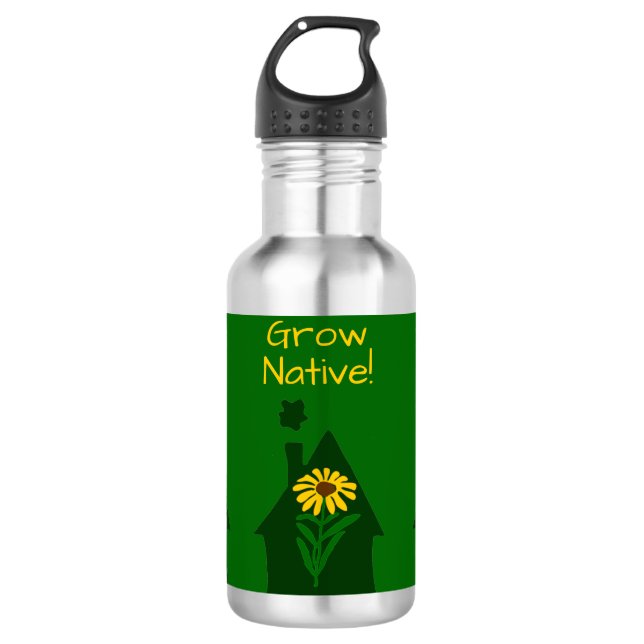 Grow Native! 532 Ml Water Bottle (Front)