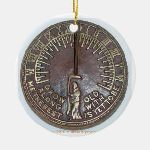GROW OLD WITH ME THE BEST IS YET TO BE! CERAMIC TREE DECORATION