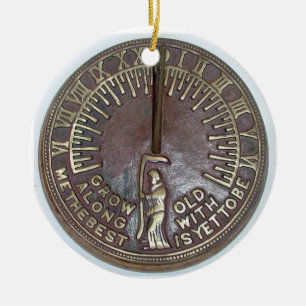 GROW OLD WITH ME THE BEST IS YET TO BE CERAMIC TREE DECORATION