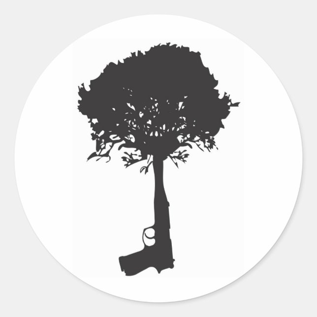 grow-peace classic round sticker (Front)