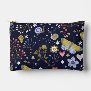 Grow Positive Flowers And Butterfly Colorful     Accessory Pouch