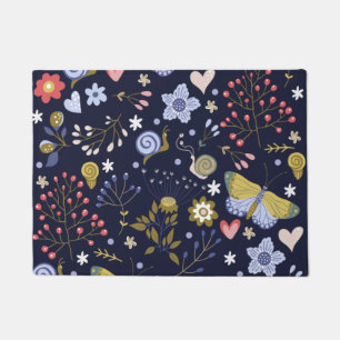 Grow Positive Flowers And Butterfly Colourful Doormat