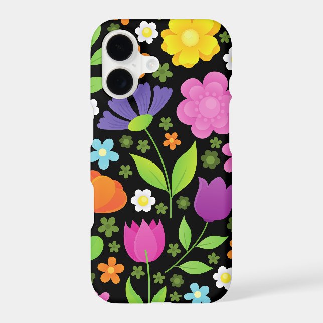 Grow Positive Flowers Colourful    iPhone Case (Back)