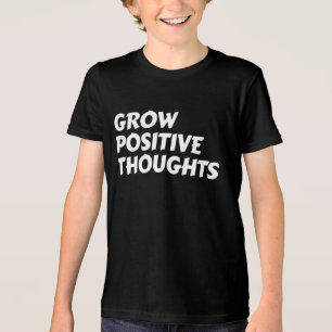 grow positive thoughts inspirational typography Tri-Blend shirt