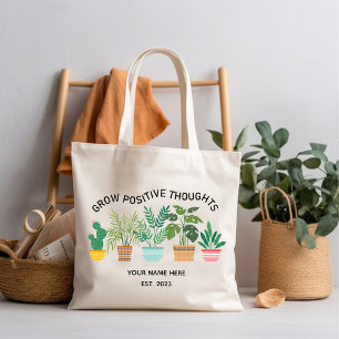Grow Positive Thoughts, Mental Health Awareness Tote Bag