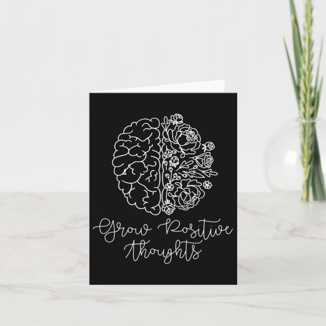 Grow Positive Thoughts Mental Health Problems Gift Card (Front)