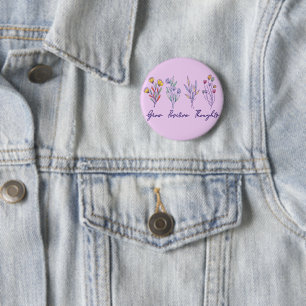 Grow Positive Thoughts Wildflower Floral Plant 6 Cm Round Badge