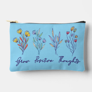 Grow Positive Thoughts Wildflower Floral Plant Accessory Pouch