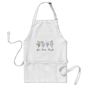 Grow Positive Thoughts Wildflower Floral Plant  Standard Apron
