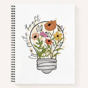 Grow positive thoughts Wildflowers Inspirational Notebook