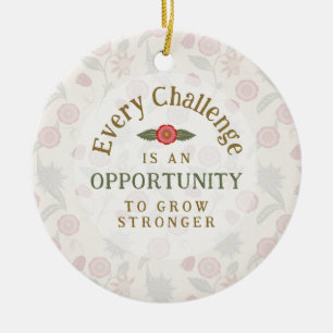 "Grow Stronger" Affirmation Ceramic Tree Decoration