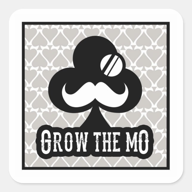 Grow The Mo - Stickers - Clubs Edition (Front)