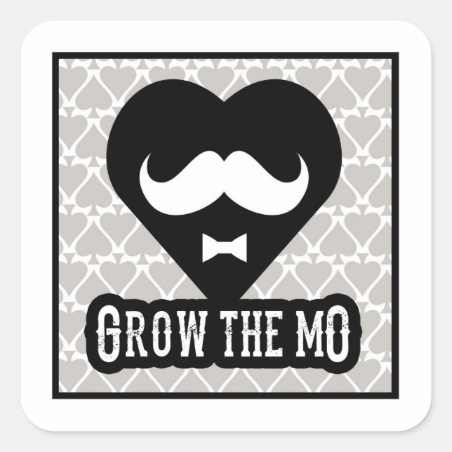 Grow The Mo - Stickers - Hearts Edition (Front)