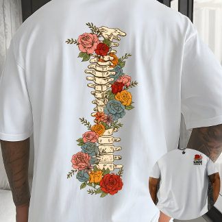 Grow Through It Floral Quote Botanical Inspiration T-Shirt