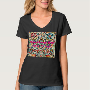 🌿 Grow Through What You Go Through - Folk Art Flo T-Shirt