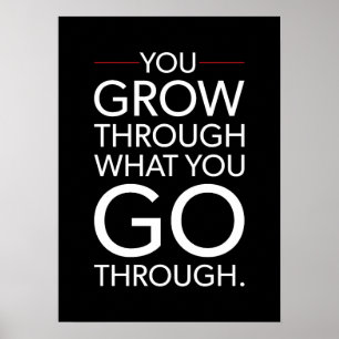 Grow Through What You Go Through - Gym, Success Poster