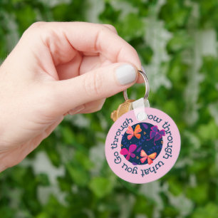 Grow Through What You Go Through Key Ring