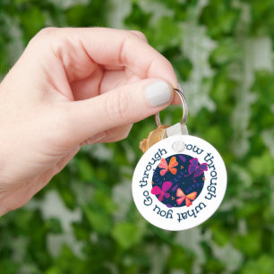 Grow Through What You Go Through Key Ring