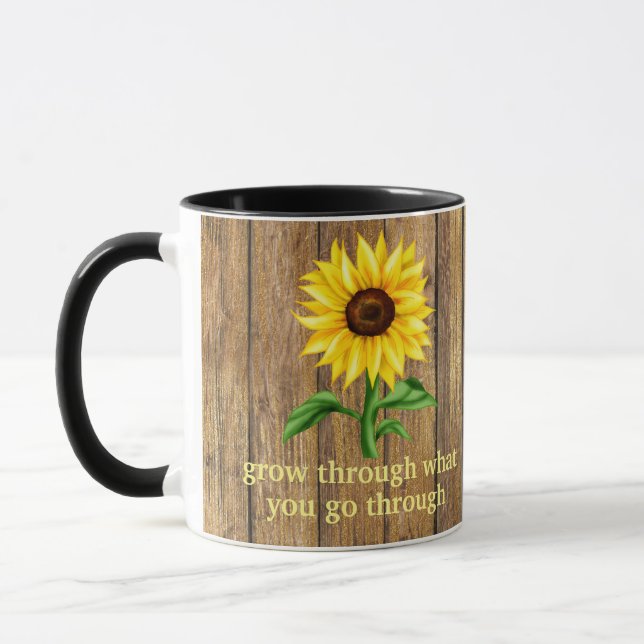 Grow Through What You Go Through Motivational Mug (Left)