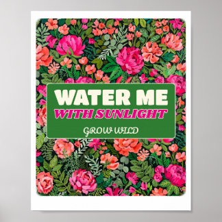Grow Wild Maximalist Botanical for Sunny Rooms Poster