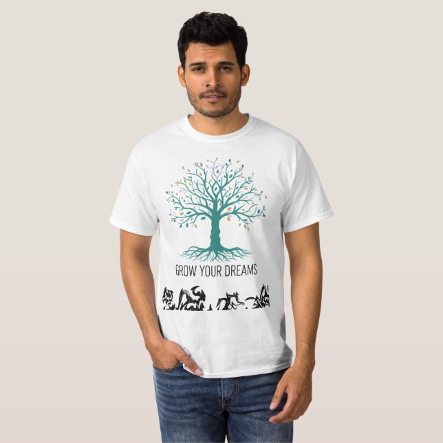 Grow Your Dreams Inspirational Motivational T-Shir T-Shirt (Front Full)