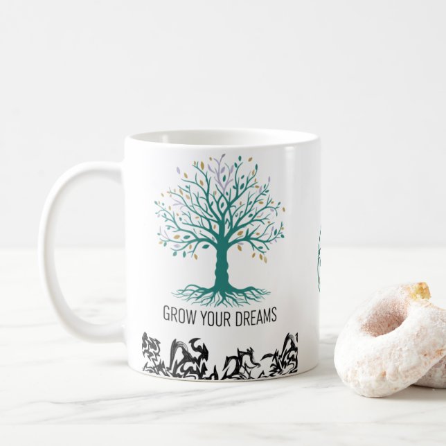 Grow Your Dreams Mug – Follow Your Dreams Inspirat (With Donut)