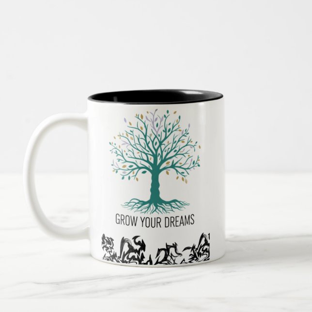 Grow Your Dreams Mug – Follow Your Dreams Inspirat (Left)