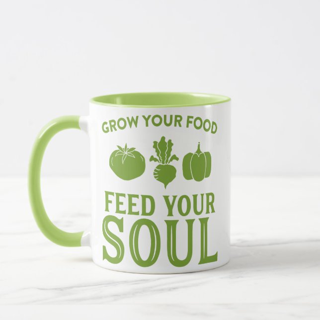 GROW YOUR FOOD feed your soul Mug (Left)