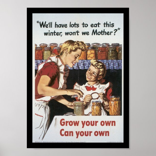 Grow Your Food World War 2 Poster (Front)