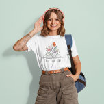 Grow Your Mind Boho Wildflower and Book T-Shirt<br><div class="desc">Grow Your Mind Boho Wildflower and Book T-Shirt</div>