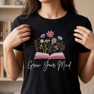 Grow Your Mind Book Lover Reading is Love  T-Shirt