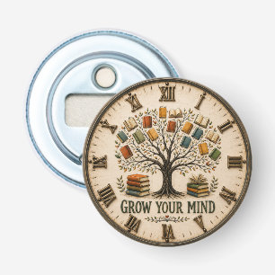 Grow Your Mind Book Reading Teacher Gift Bottle Opener