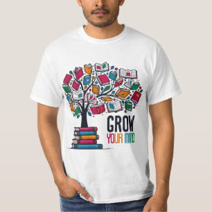 Grow Your Mind: Book Tree T-Shirt