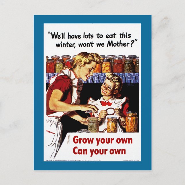 Grow Your Own - Can Your Own Postcard (Front)