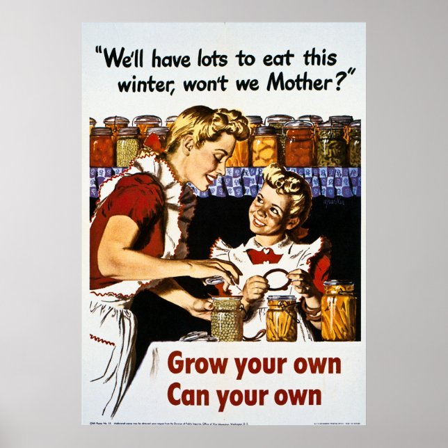 Grow Your Own, Can Your Own Poster (Front)