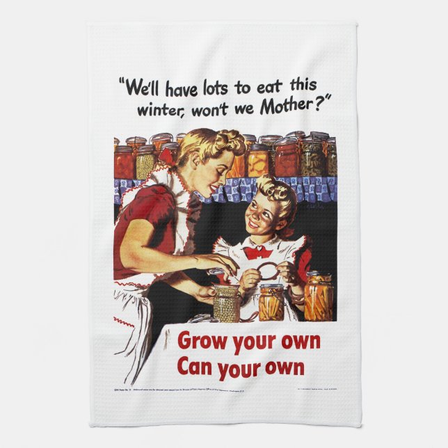 Grow Your Own - Can Your Own Tea Towel (Vertical)