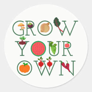 Grow Your Own Classic Round Sticker