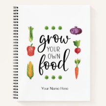 Grow Your Own Food Watercolor Gardener Personalise