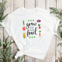 Grow Your Own Food Watercolor Gardener Vegetables