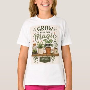 Grow Your Own Magic   Mini Garden Aesthetic Plant  T-Shirt
