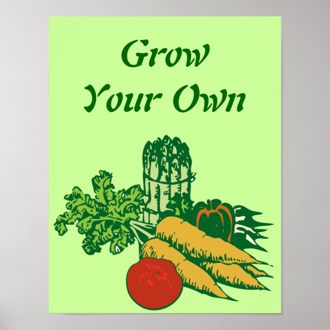 Grow Your Own Vegetables Poster (Front)