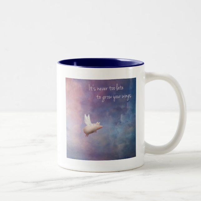 grow your wings Two-Tone coffee mug (Right)